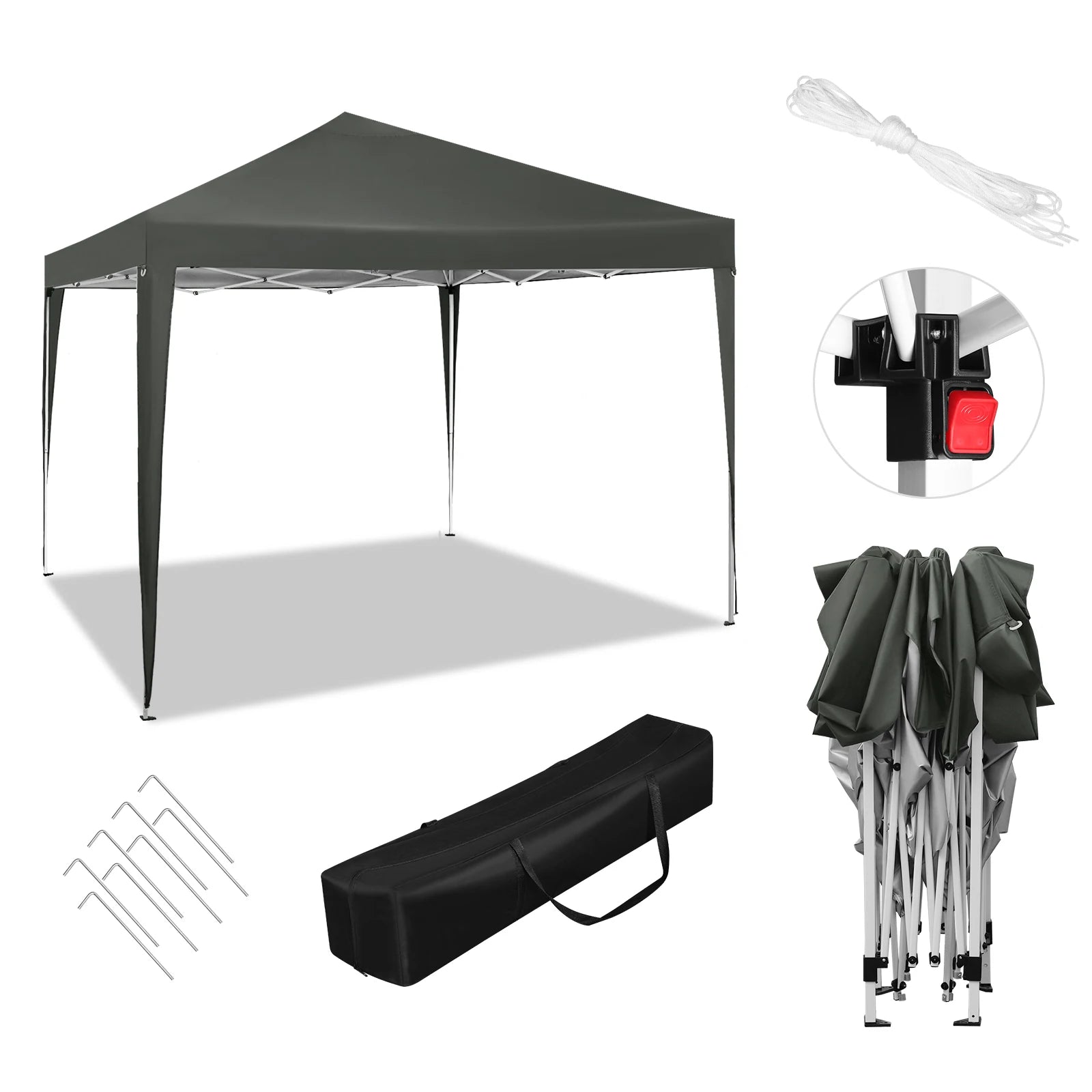 Gazebo pliant gris